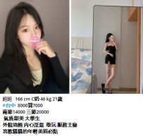 台中新妹#飽飽166 cm C奶 46 kg 21歲